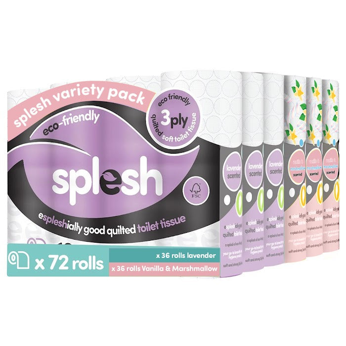 Pick & Mix Splesh Super Saver 72 Toilet Rolls Variety Pack