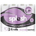 Splesh Toilet Roll Soft & Quilted 3-Ply Lavender Scented Toilet Tissue, 24 Rolls